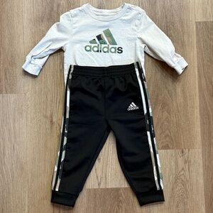 Adidas Toddler Longsleeve and Joggers Matching Set Camo 12 months